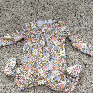 Angel Dear Floral One-Piece in Pink, Blue, Green, Yellow, White